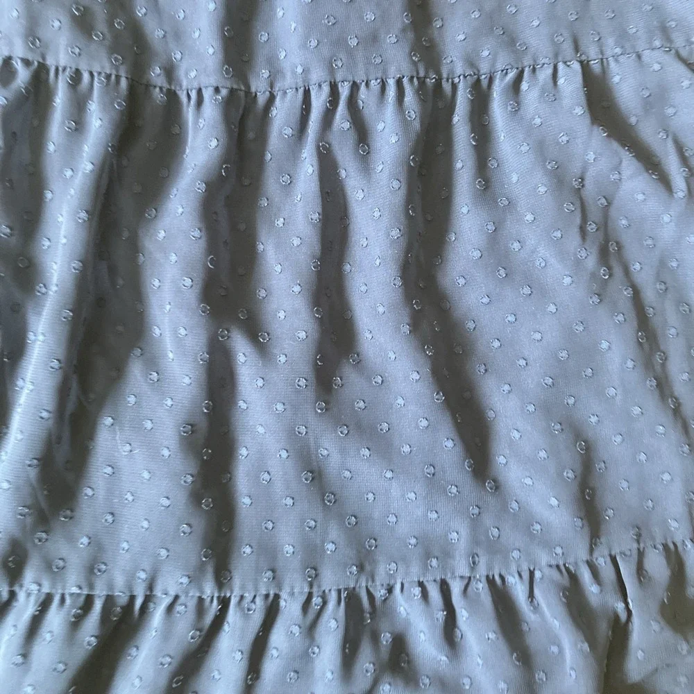 Wonder Nation large 10-12 + Chiffon Polka Dot Short Sleeve Tiered Ruffled Dress